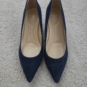 Nine West Navy Suede Heels